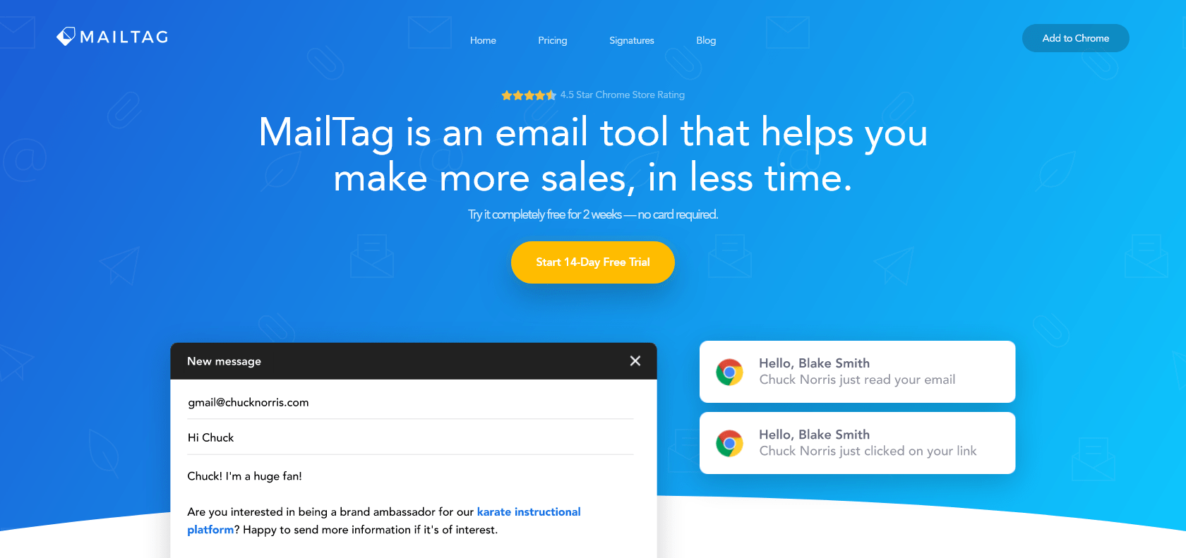 Screenshot of AI Email Subject Line Generator By MailTag Website