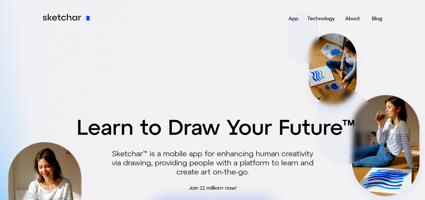 Screenshot of AI Portraits by SketchAR Website