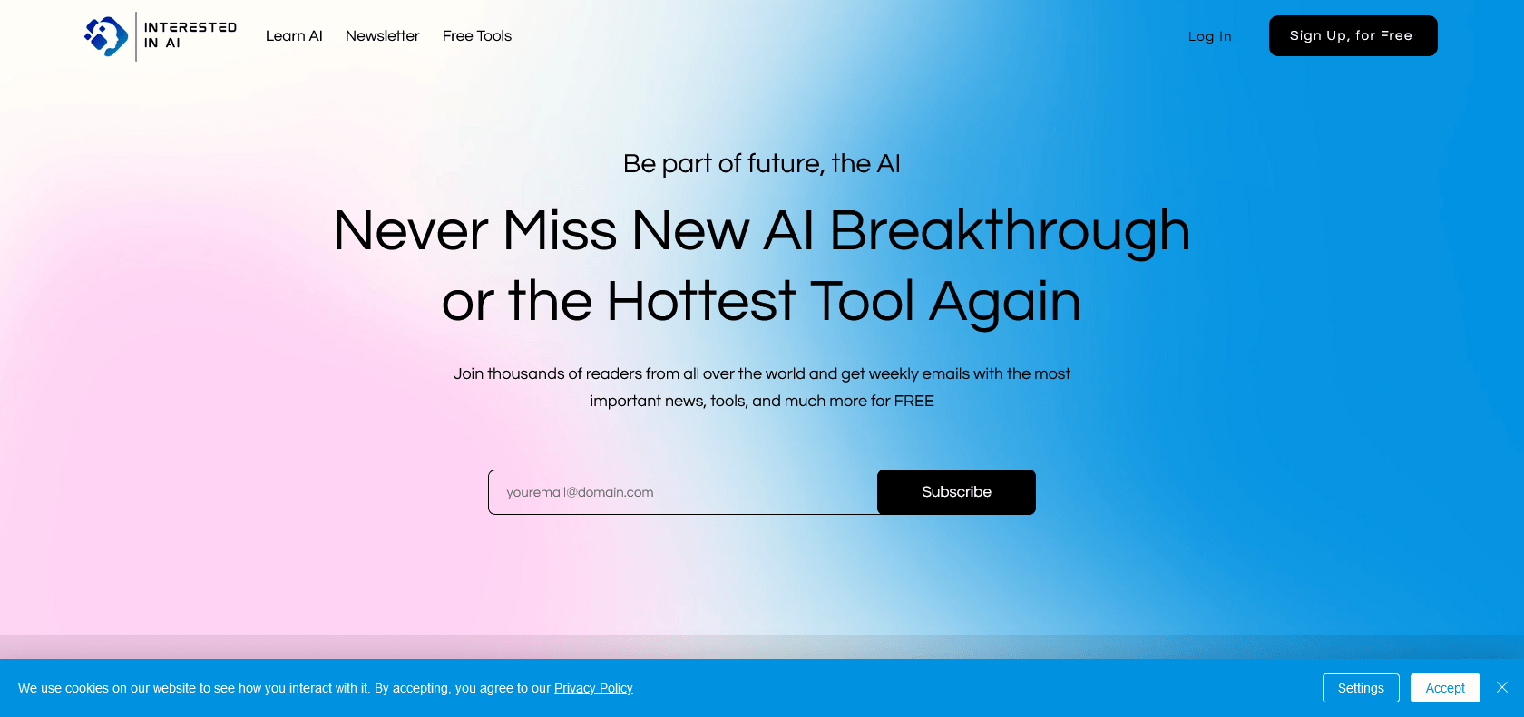 Screenshot of AI Resource Finder Tool Website