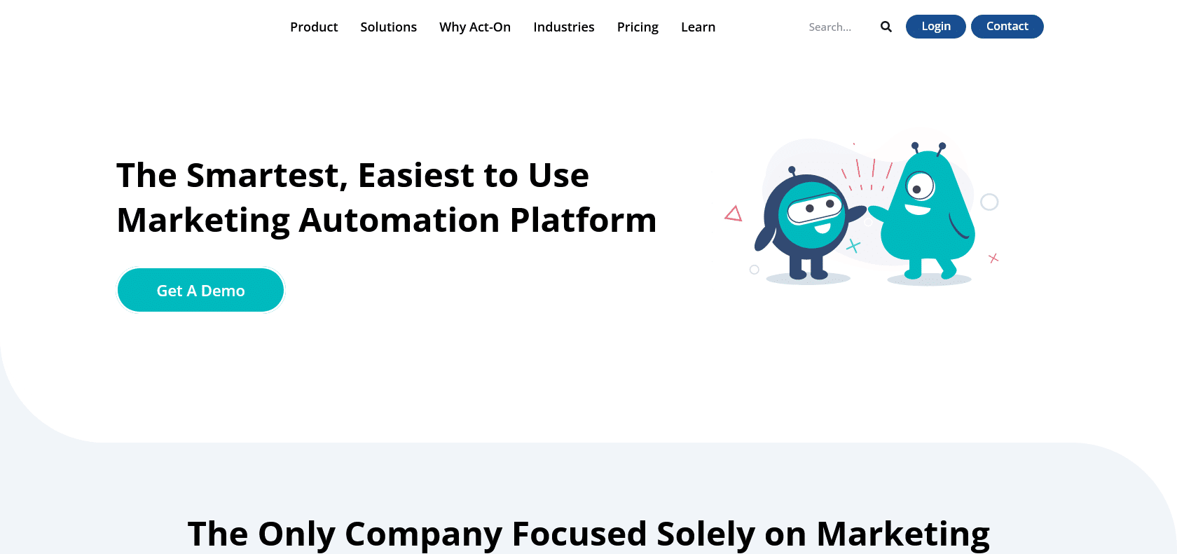 Screenshot of Act-On Website