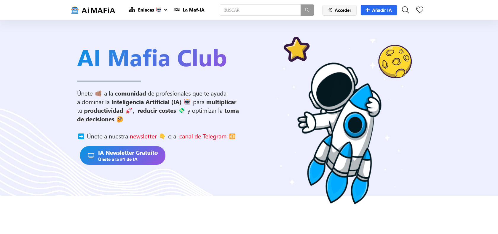 Screenshot of Ai Mafia Website