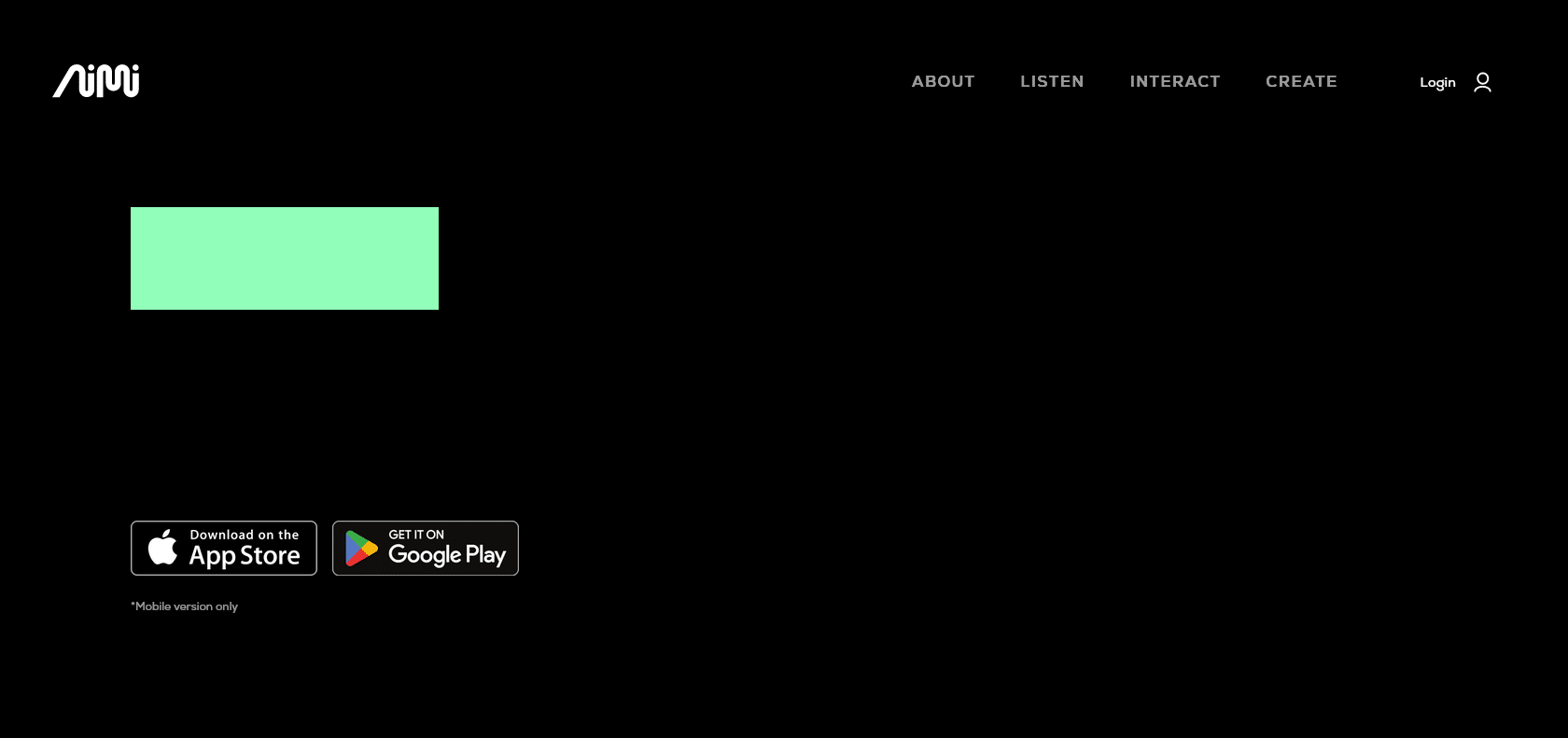 Screenshot of AiMi Website