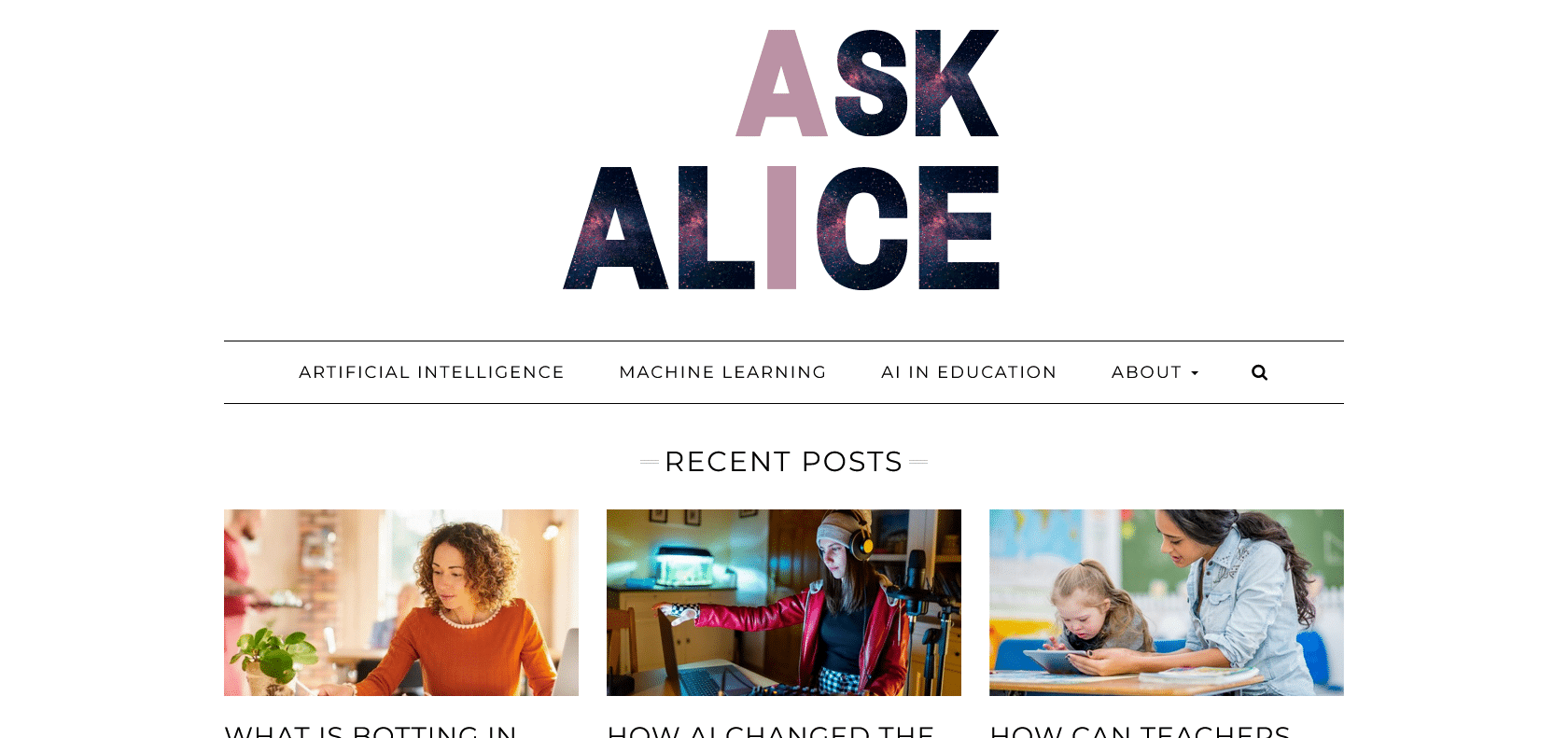 Screenshot of Alicebot Website