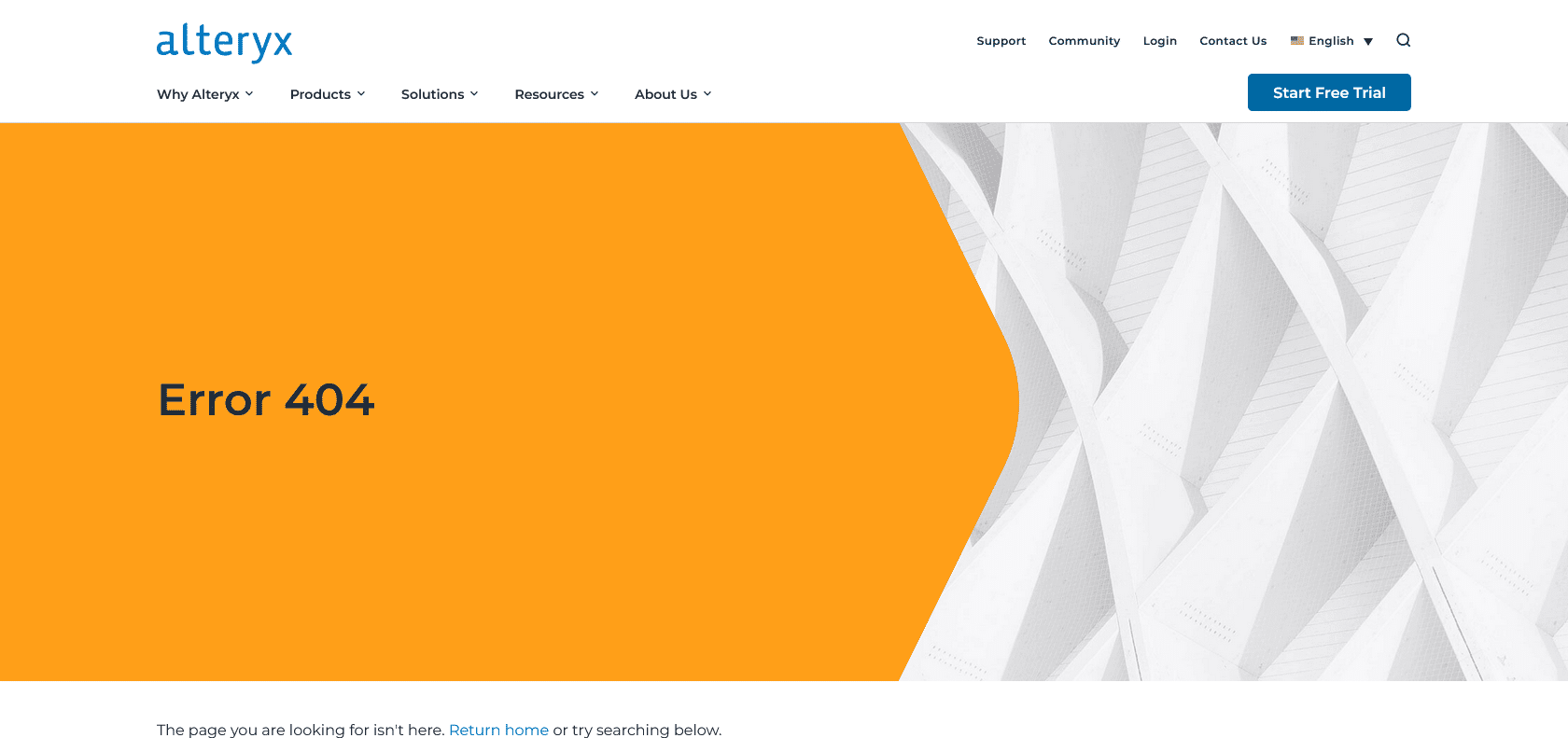 Screenshot of Alteryx Website