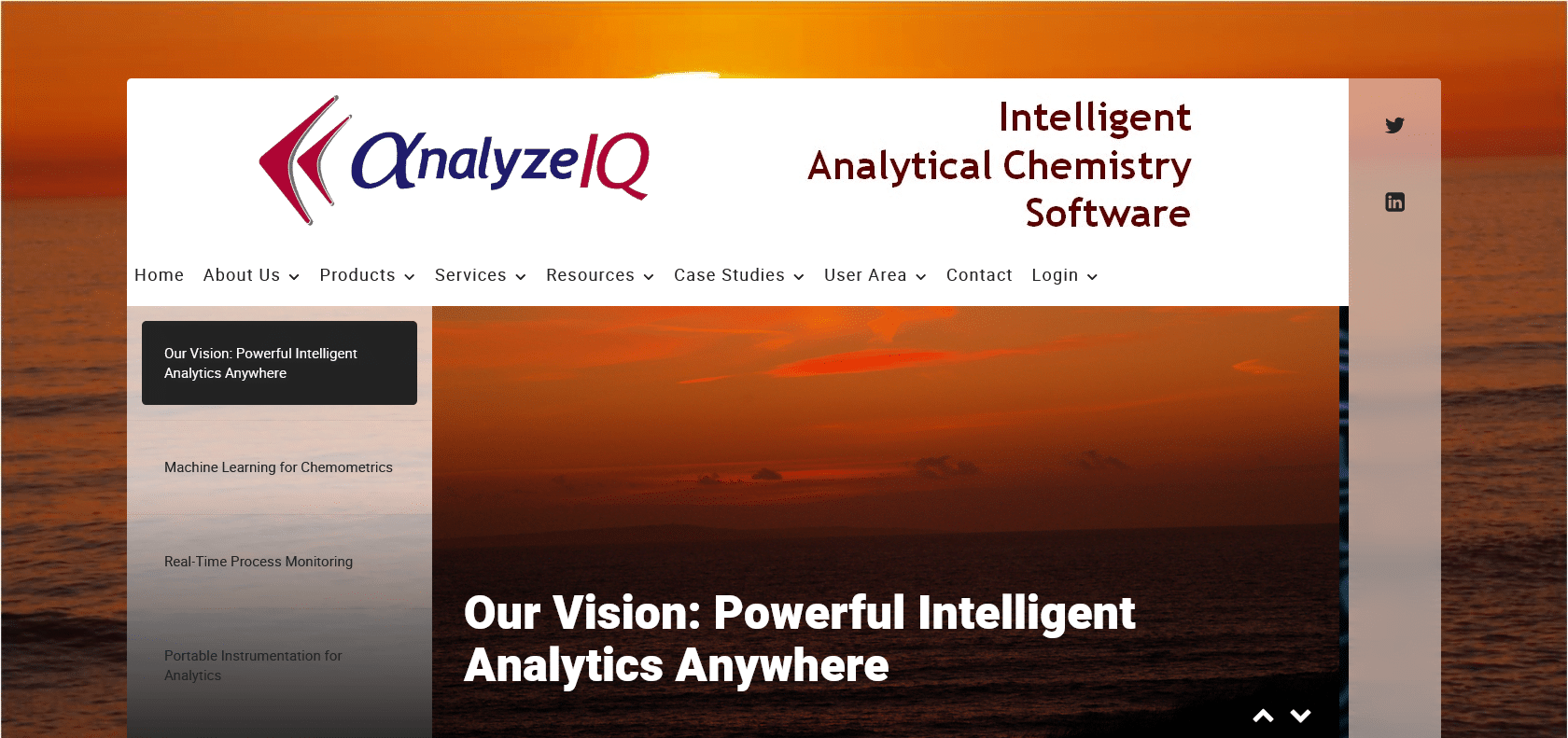 Screenshot of Analyze IQ Website