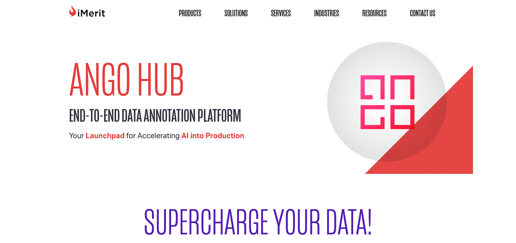 Screenshot of Ango Hub Website