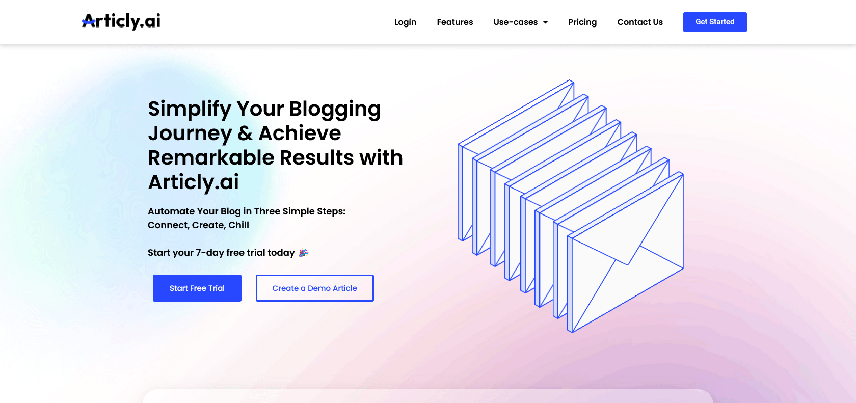 Screenshot of Articly Website