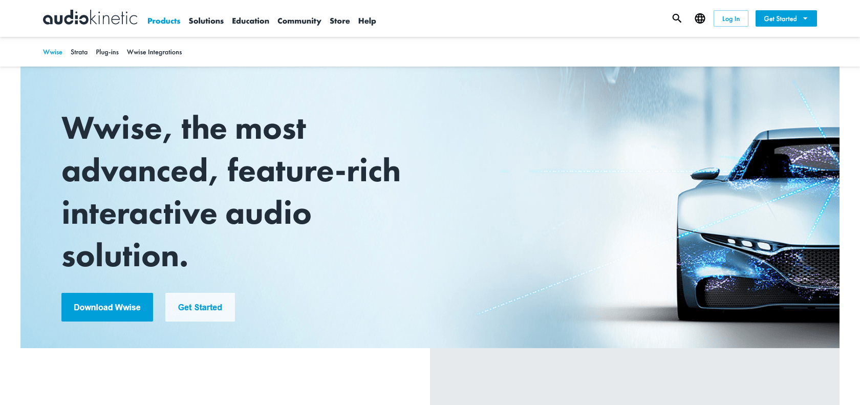 Screenshot of Audiokinetic Wwise Website