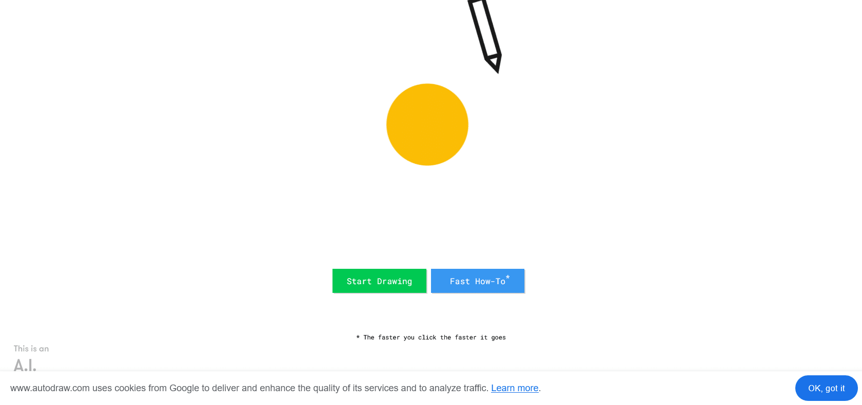 Screenshot of Auto Draw Website