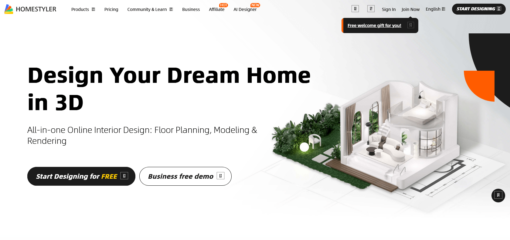 Screenshot of Autodesk HomeStyler Website