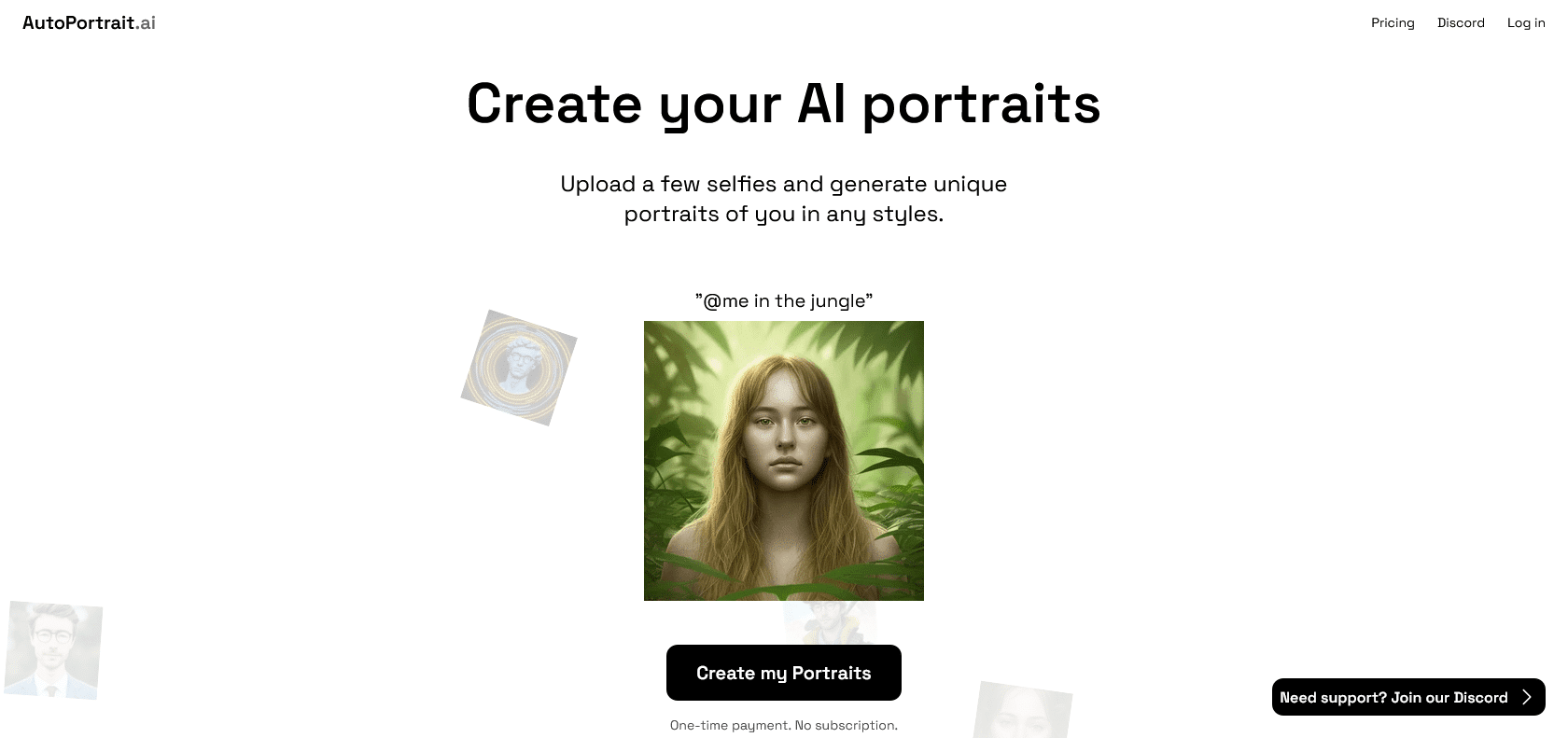 Screenshot of Autoportrait Website