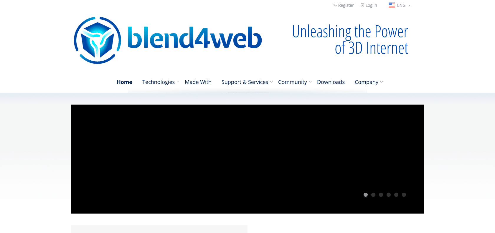 Screenshot of Blend4Web Website