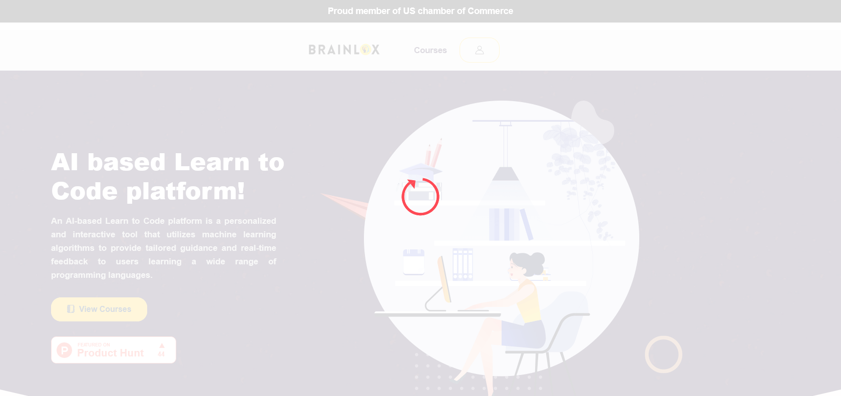 Screenshot of Brainlox AI Website