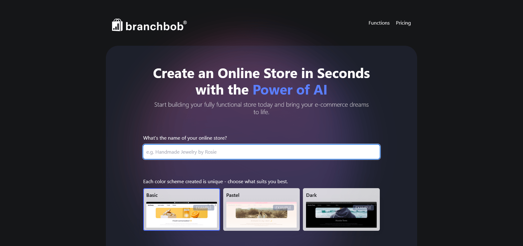 Screenshot of Branchbob.ai Website