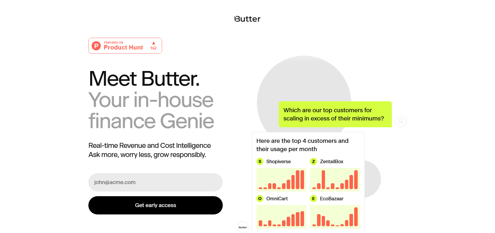 Screenshot of Butter AI Website