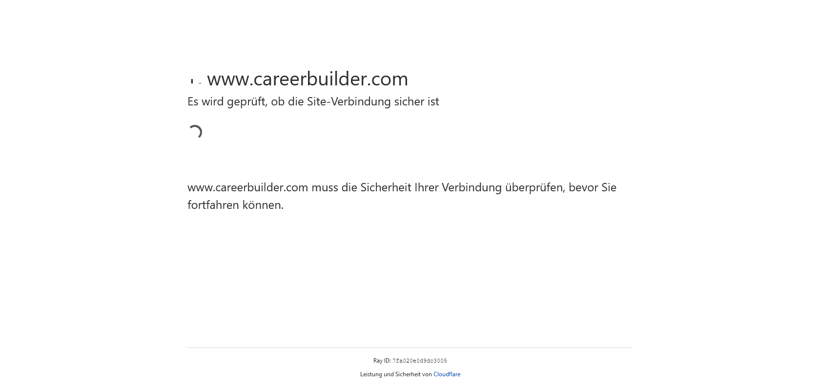 Screenshot of CareerBuilder Website