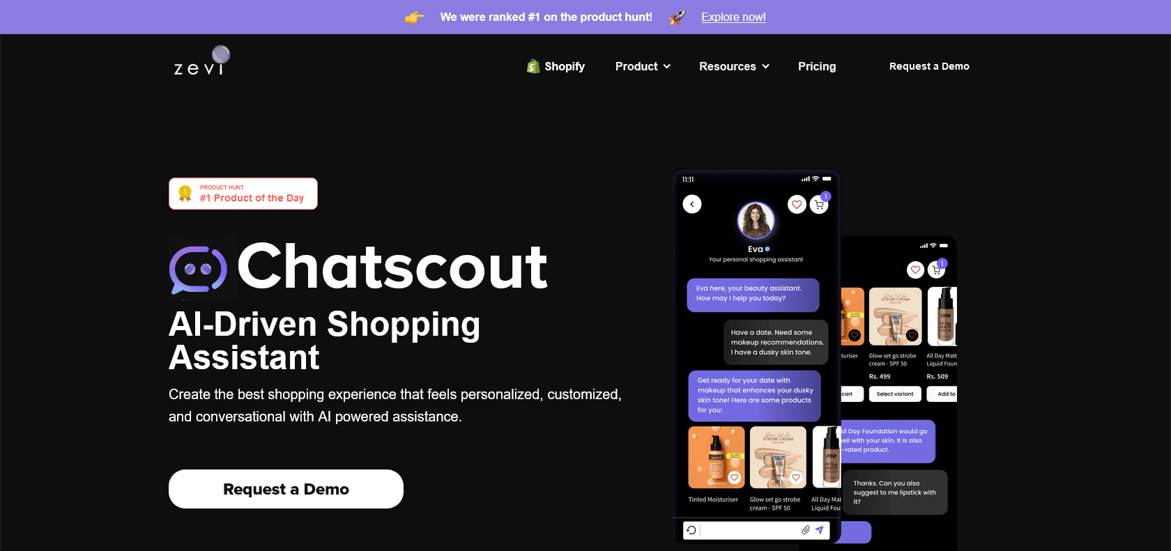 Screenshot of Chatscout Website