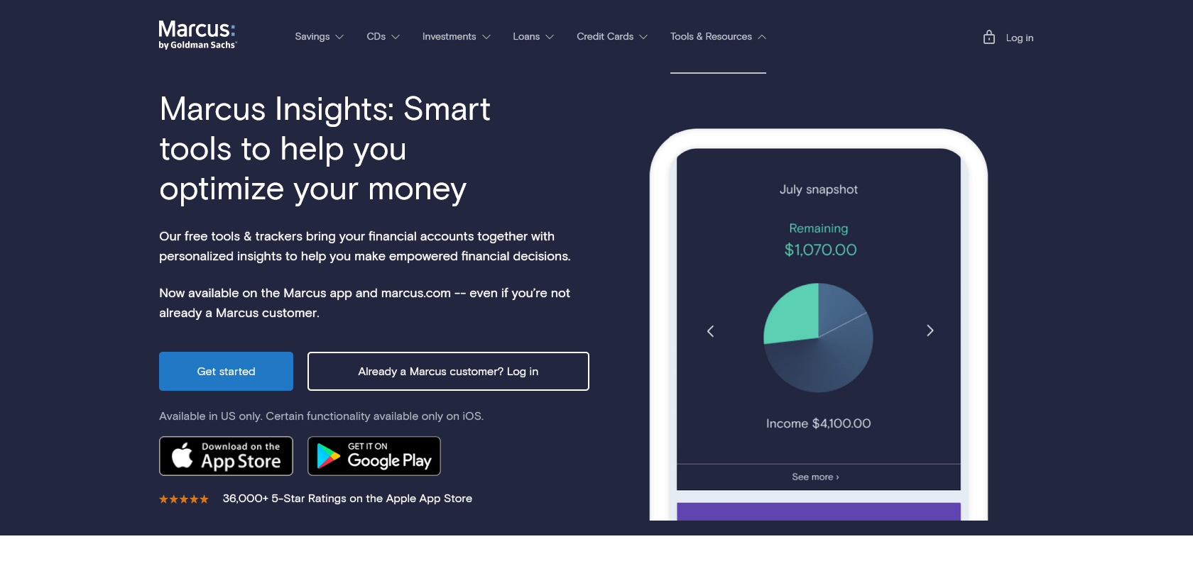Screenshot of Clarity Money Website