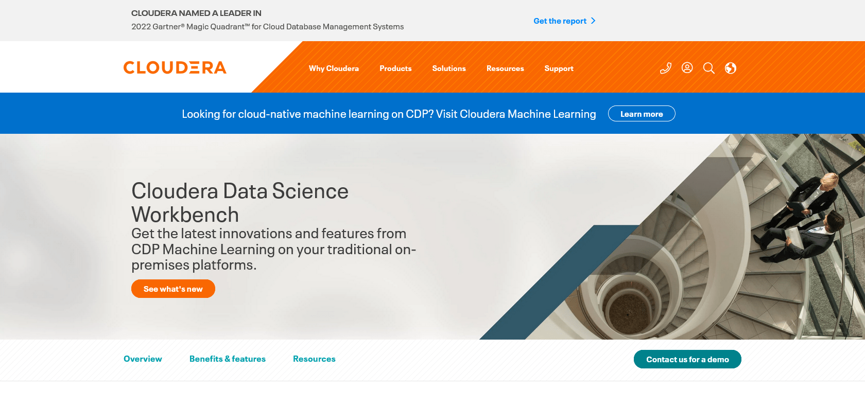 Screenshot of Cloudera Data Science Workbench Website