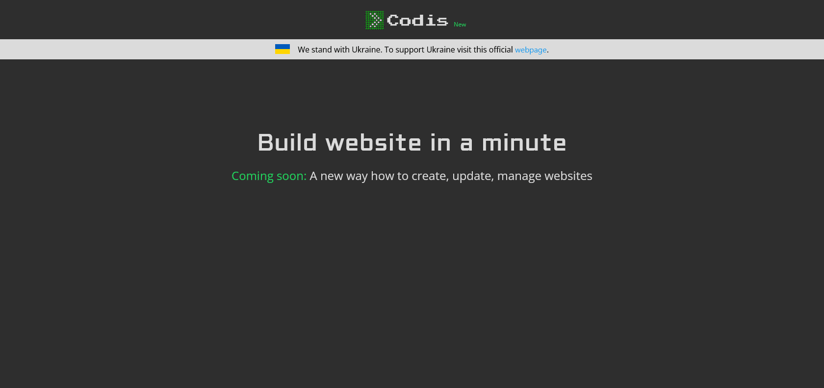 Screenshot of Codis Website