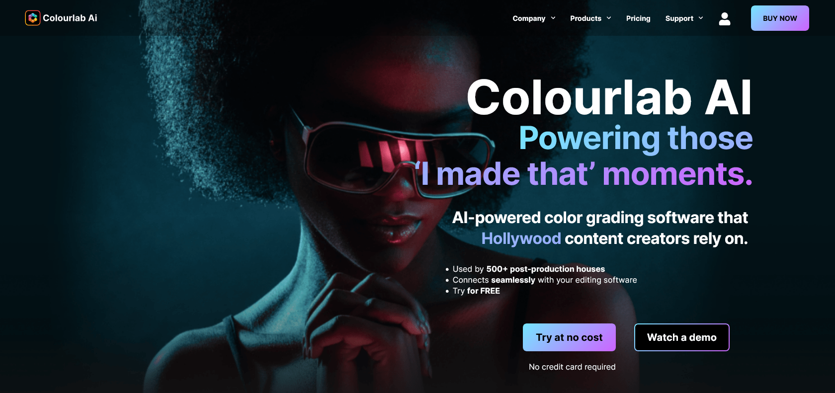 Screenshot of Colourlab Website