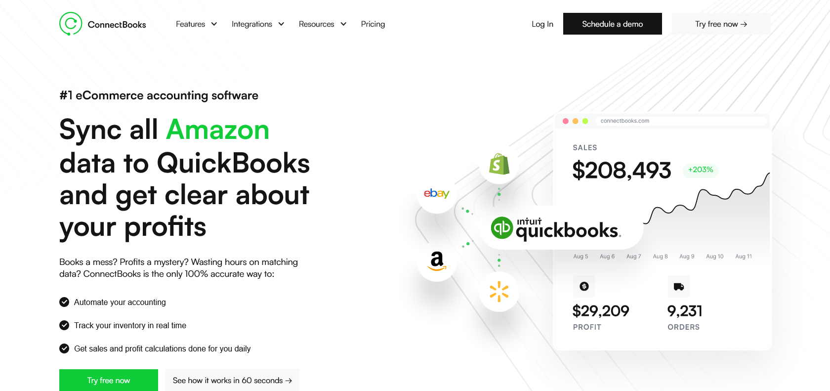 Screenshot of ConnectBooks Website