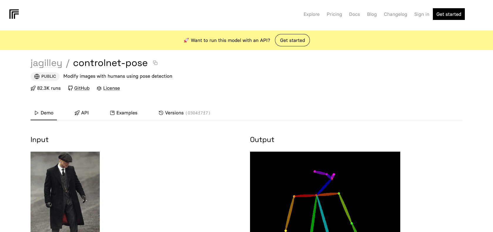 Screenshot of ControlNet Pose Website