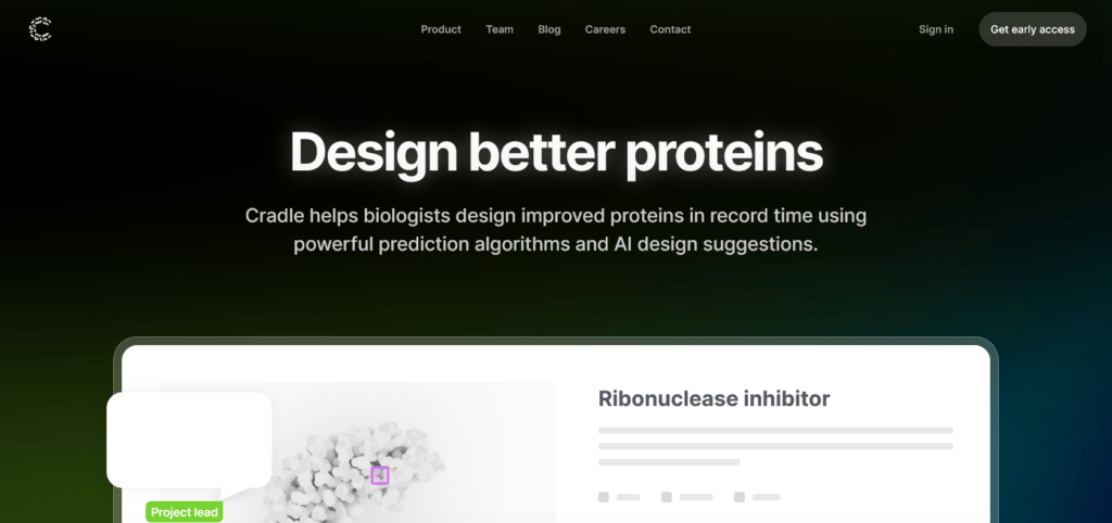 Cradle: Intuitive Interface, AI Algorithms, & Detailed Protein ...