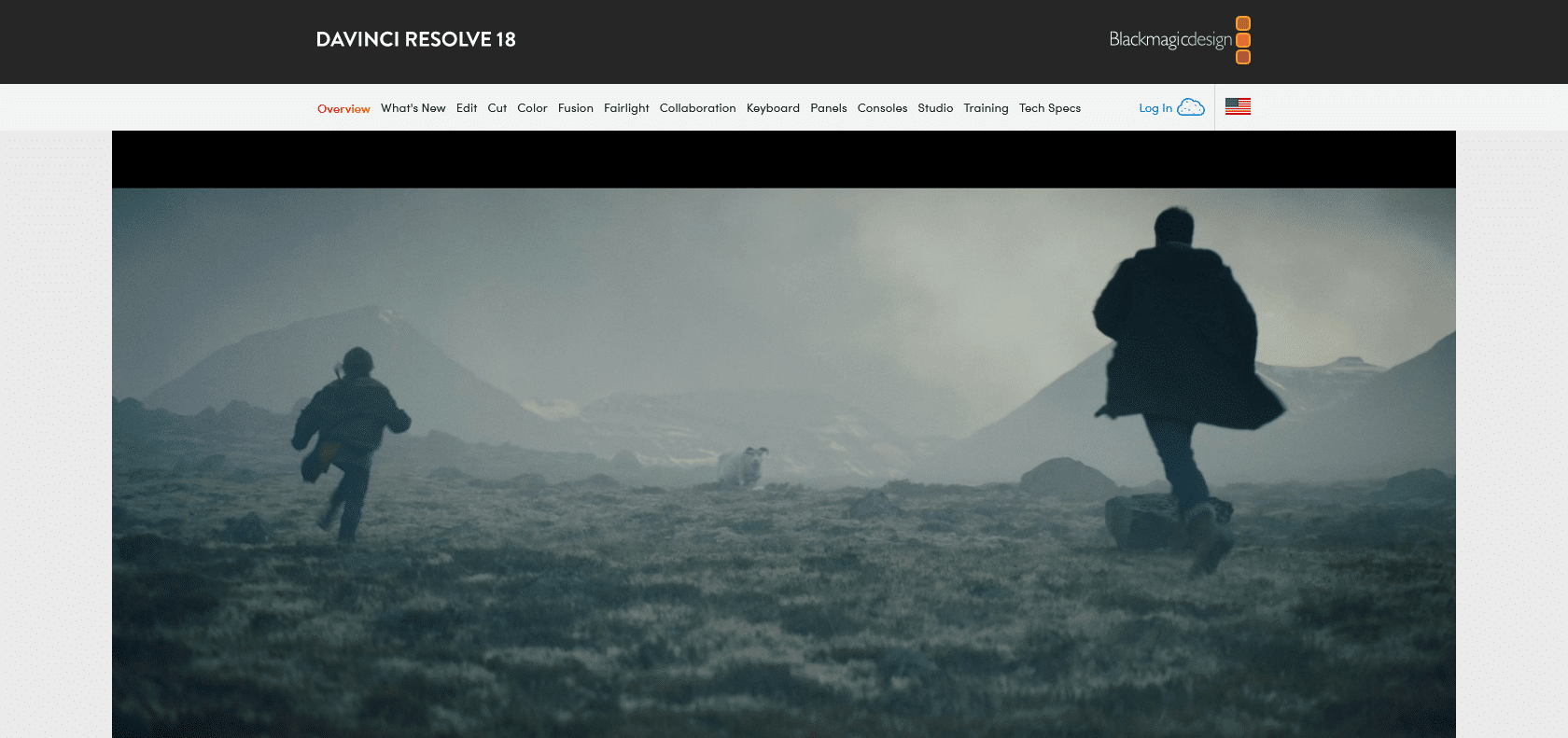 Screenshot of DaVinci Resolve Website