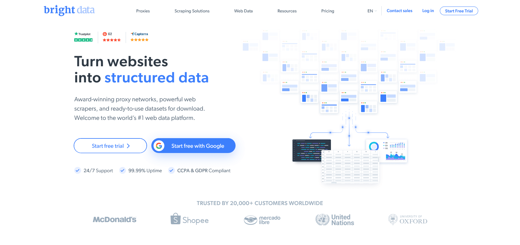 Screenshot of Dataset Marketplace Website