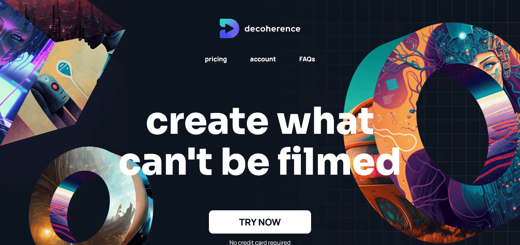 Screenshot of Decoherence Website