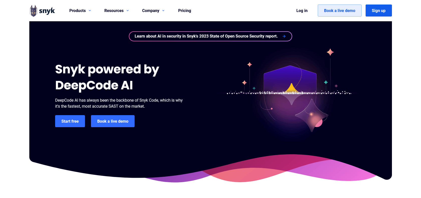 Screenshot of Deepcode Website