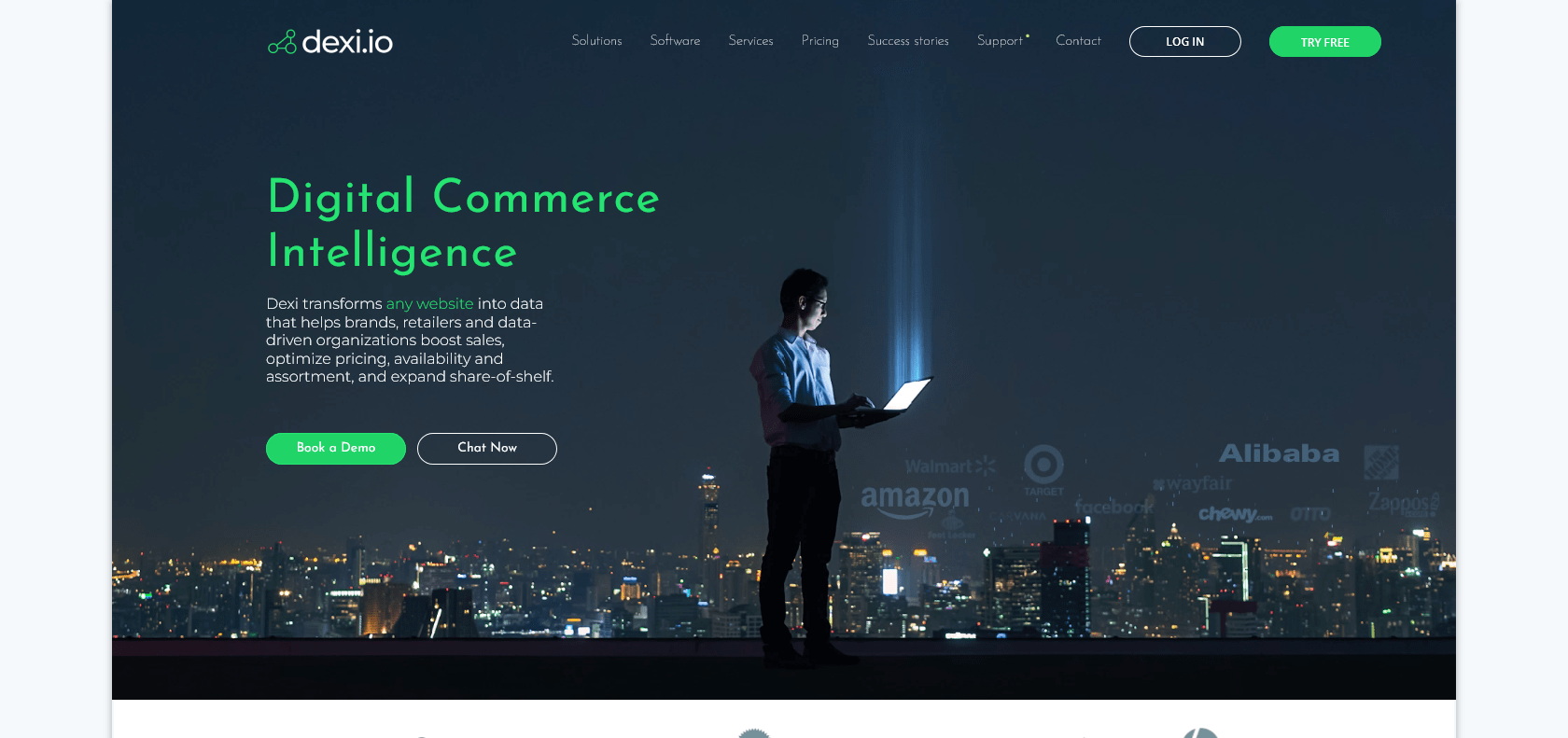 Screenshot of Dexi.io Website