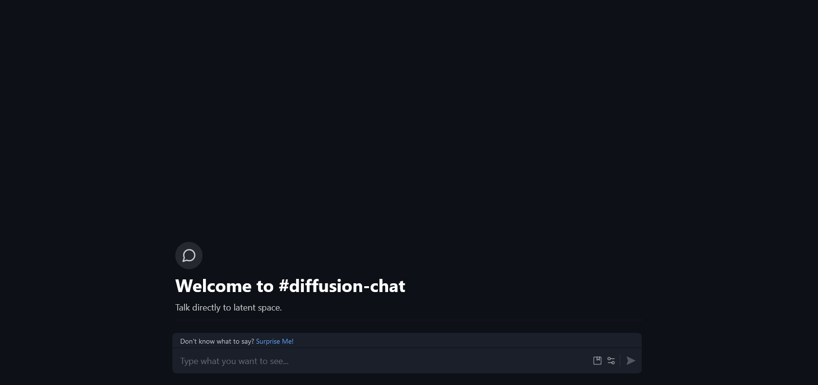 Screenshot of Diffusion.chat Website
