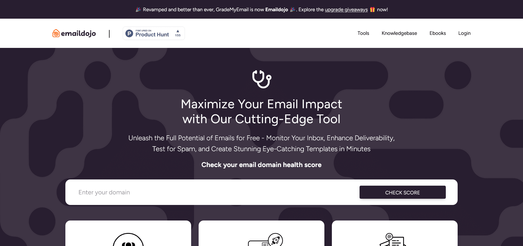 Screenshot of Emaildojo Website