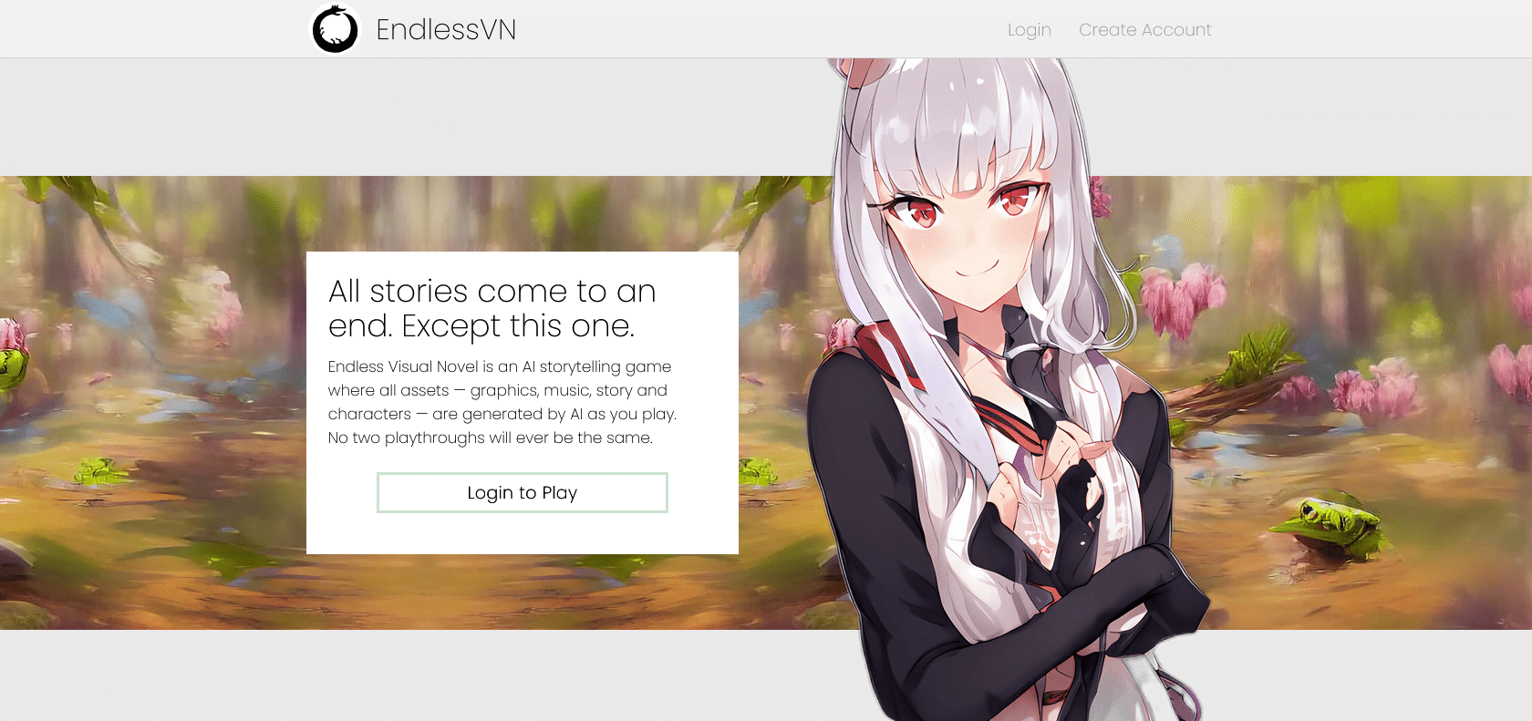 Screenshot of EndlessVN Website