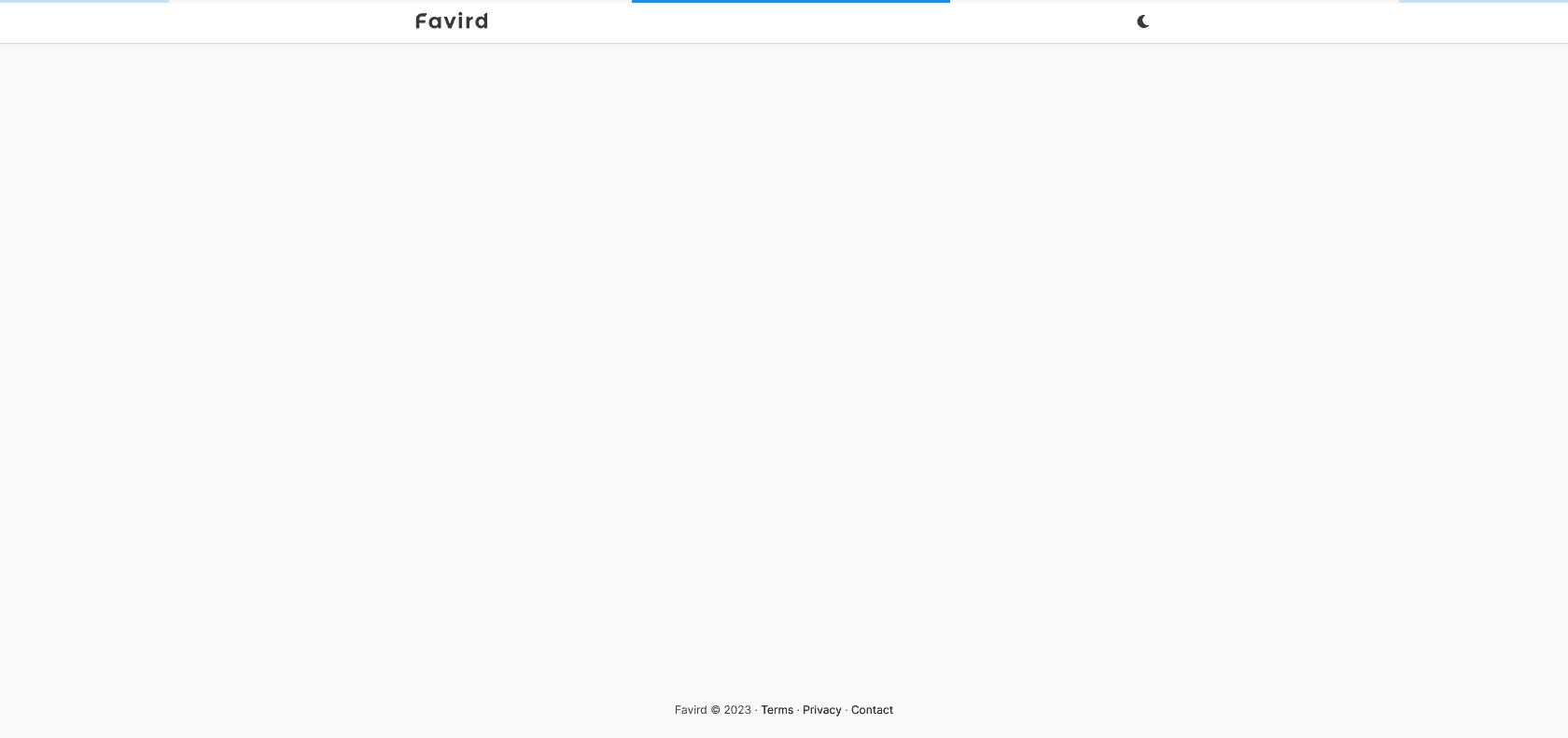 Screenshot of Favird Website