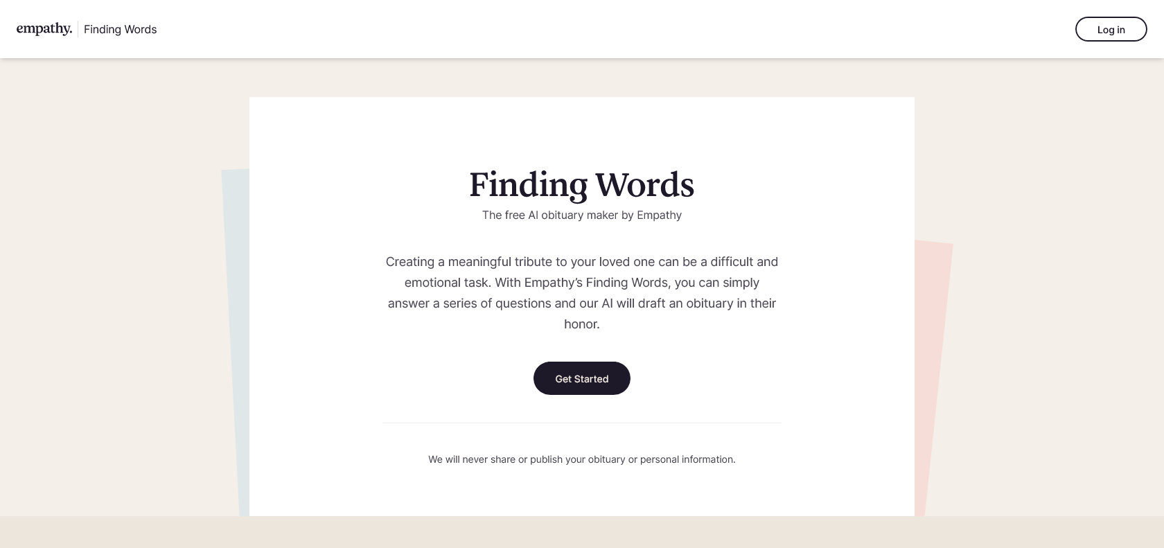 Screenshot of Finding Words Website