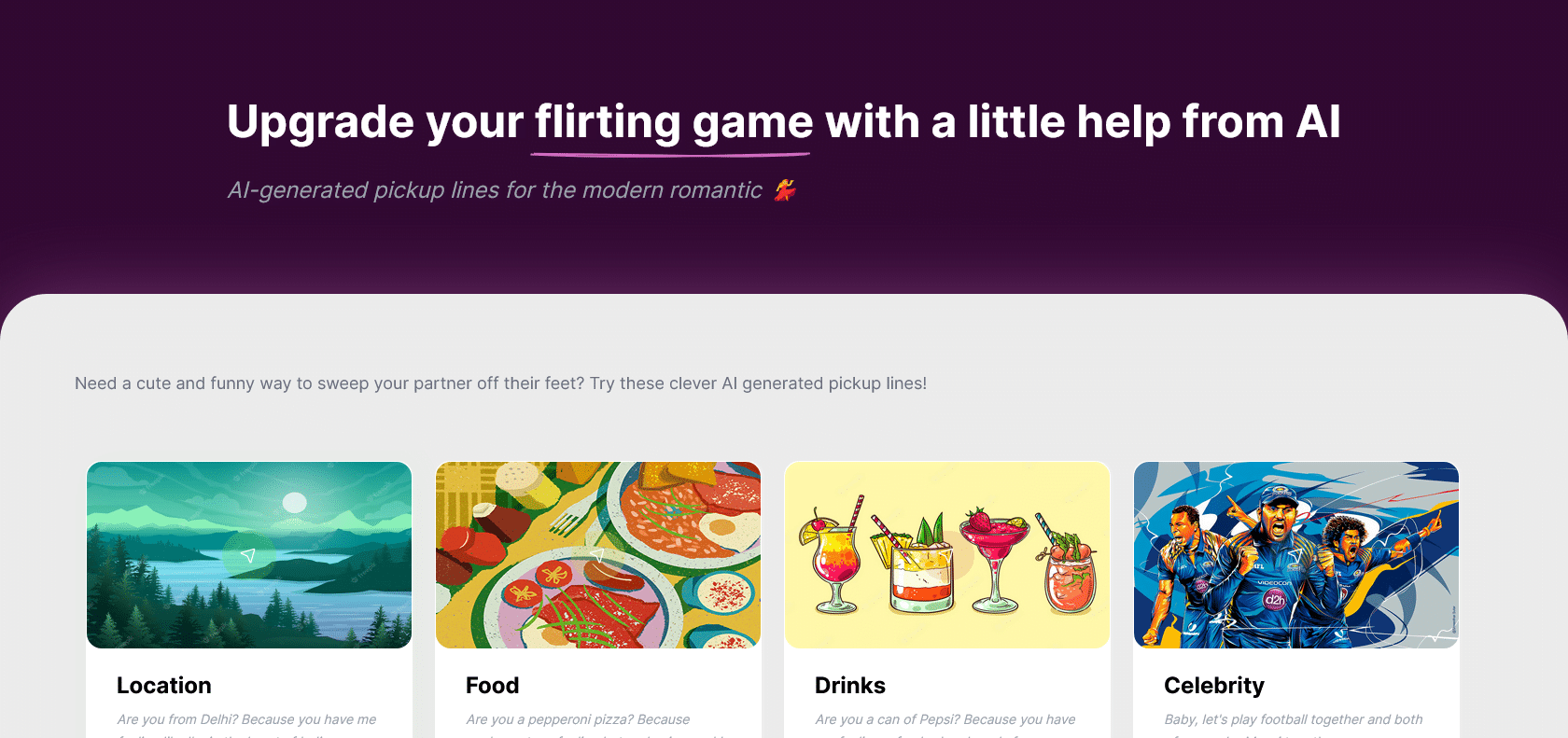 Screenshot of Flirtify Website