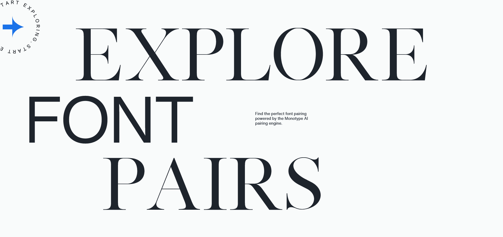 Screenshot of Font pairing generator Website