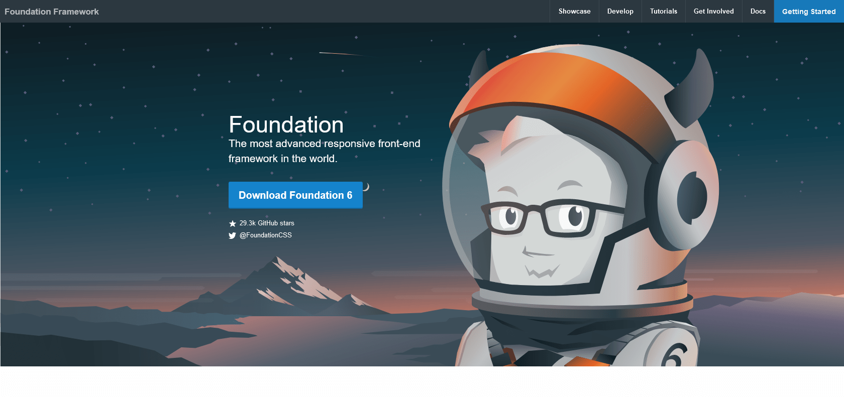 Screenshot of Foundation CSS Website