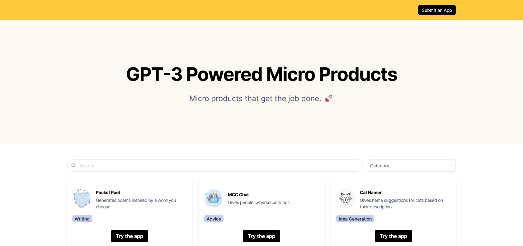 Screenshot of GPT Micro Products Website