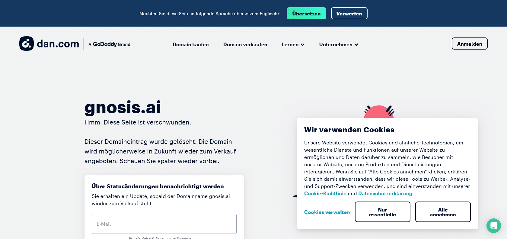 Screenshot of Gnosis AI Website