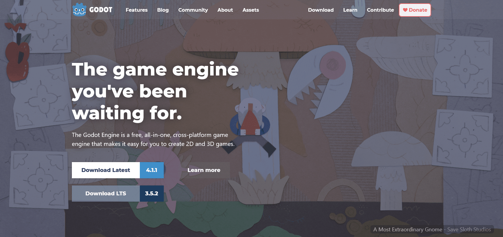 Screenshot of Godot Engine Website