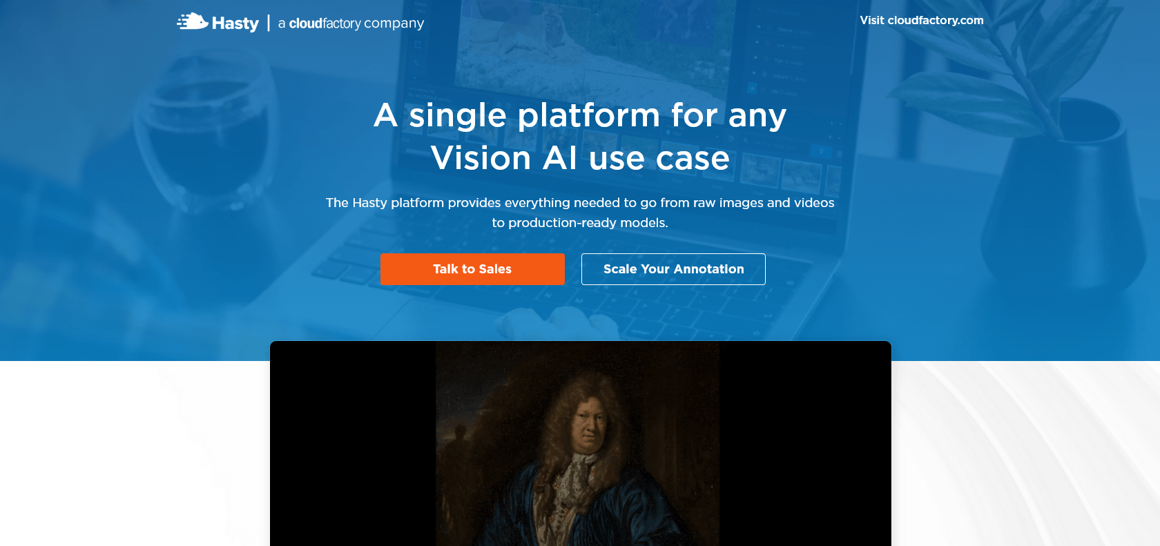 Screenshot of Hasty.ai Website