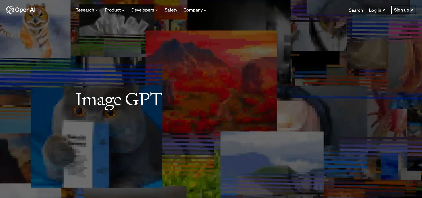 Screenshot of Image GPT Website