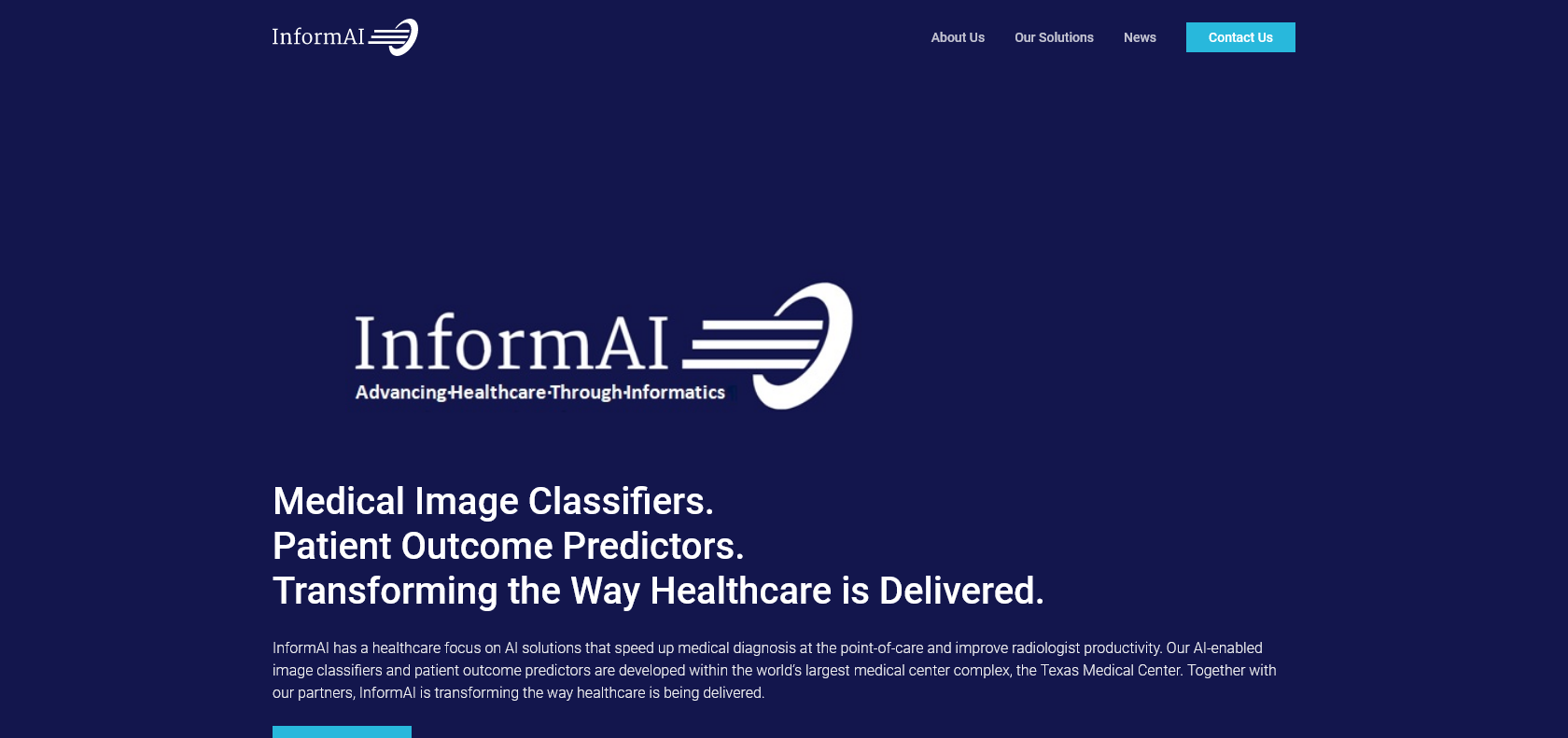 Screenshot of InformAI Website
