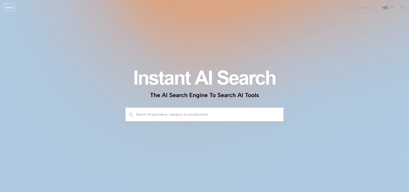 Screenshot of Instantaisearch Website