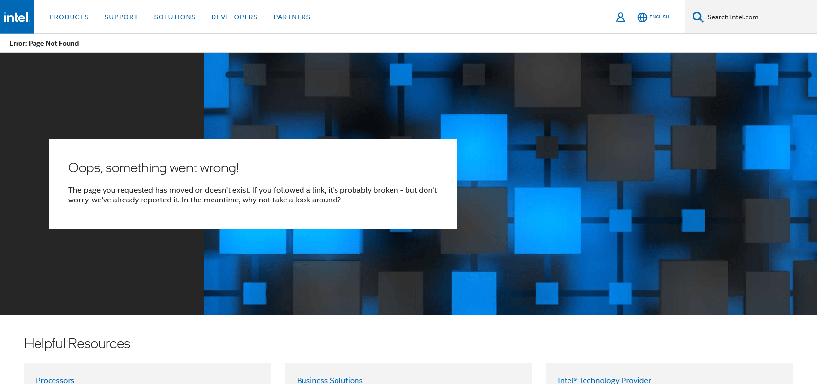 Screenshot of Intel Movidius Website