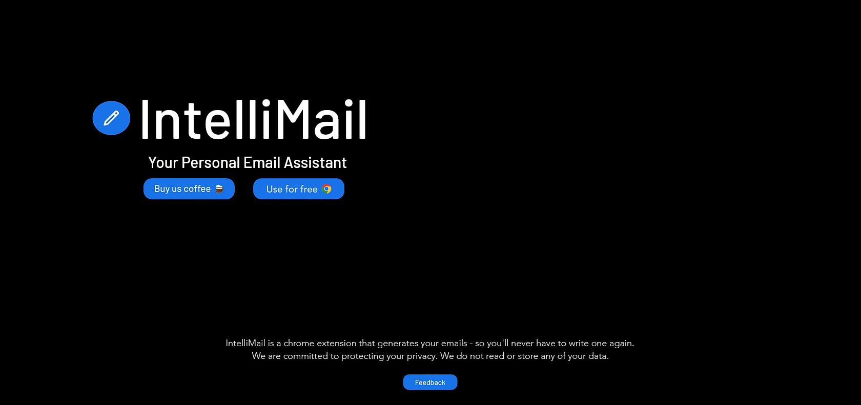 Screenshot of IntelliMail Website